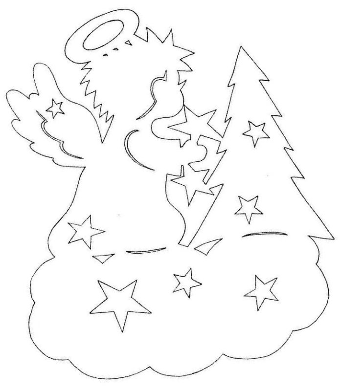 Новогодние вырезки на окна