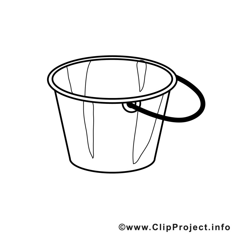 Ведерко раскраска для детей