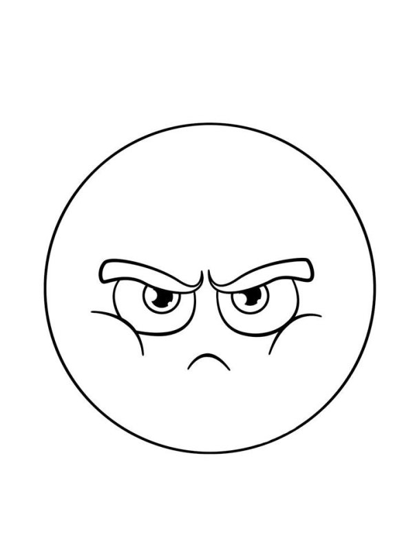 Смайлики картинки раскраски для детей