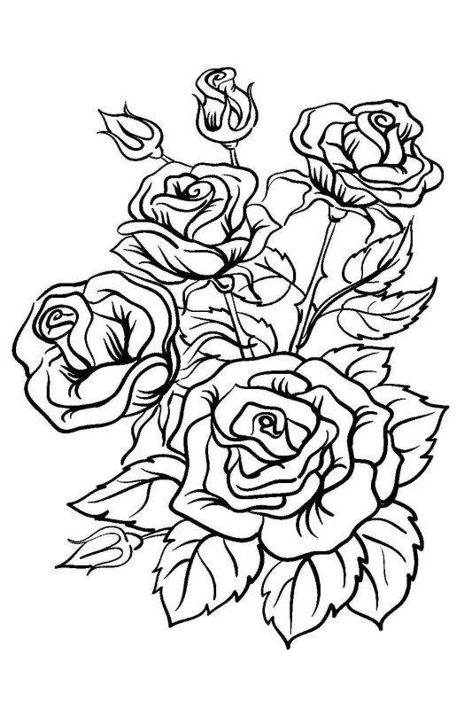 Букет цветов для выжигания