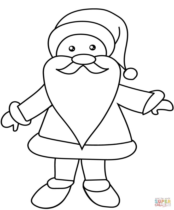 Дед Мороз раскраска