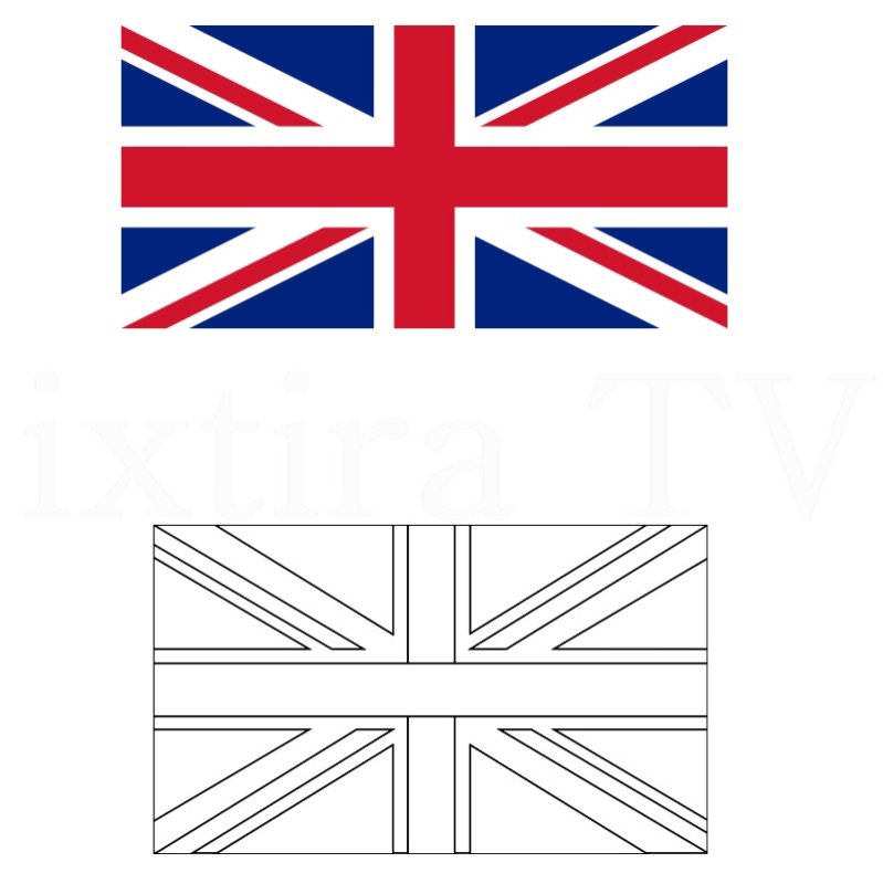 Флаг Великобритании рисунок