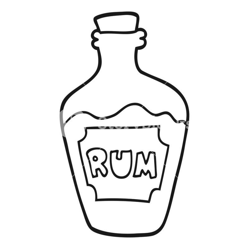 Бутылка раскраска