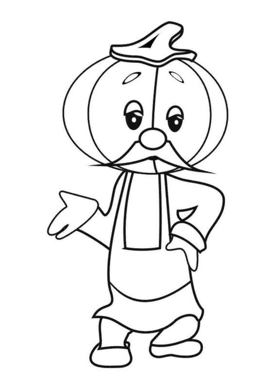 Герои сказки Чиполлино раскраска