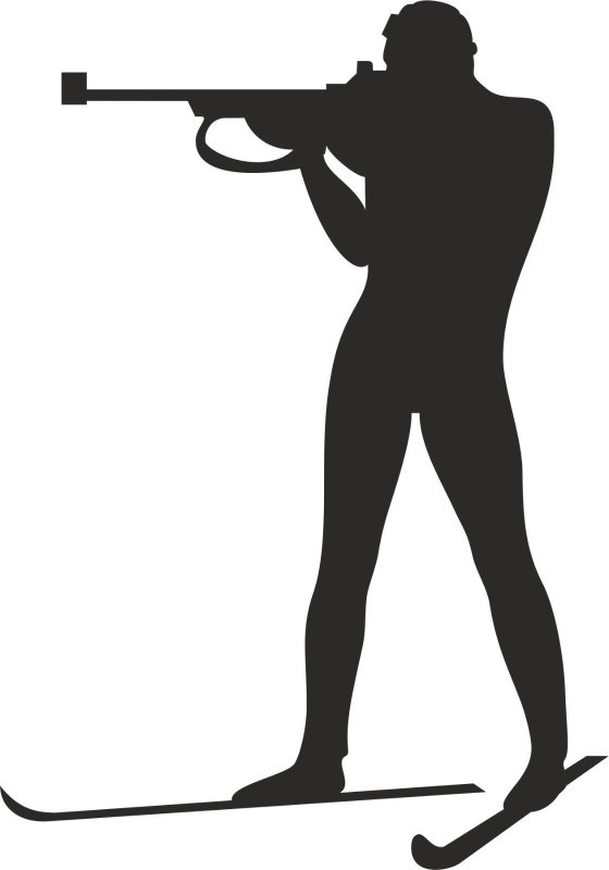 Биатлон вектор силуэт