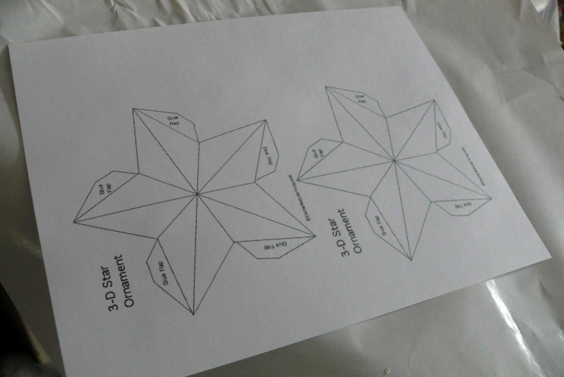 Поделка объемная звезда