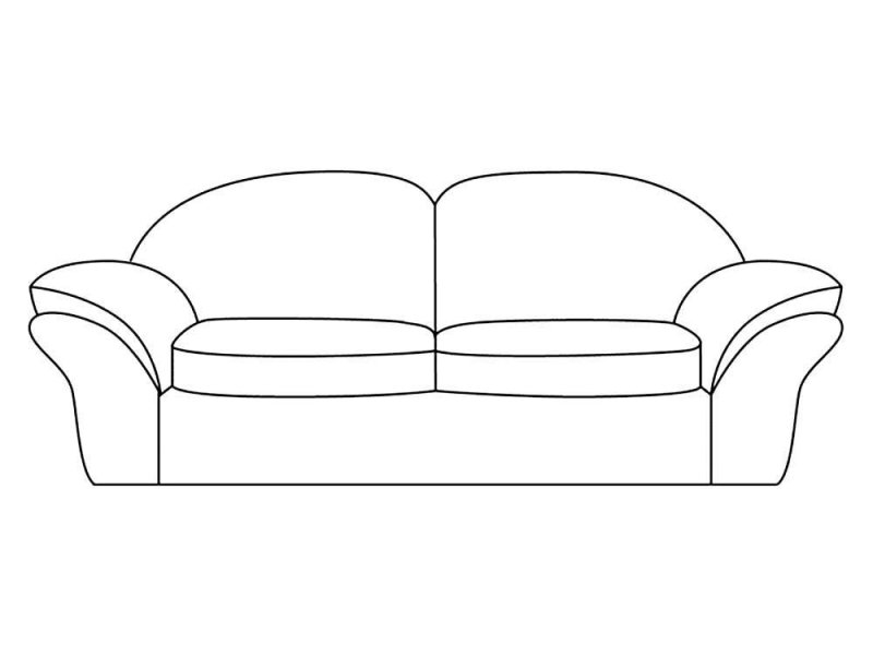Раскраска мебель диван