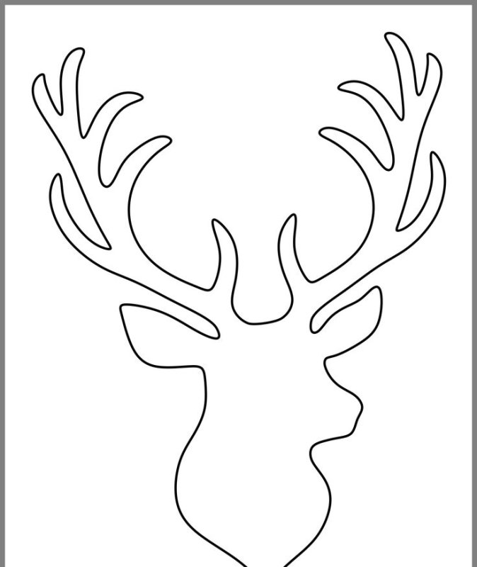 Трафарет "олени"