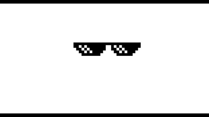 Темные пиксельные очки