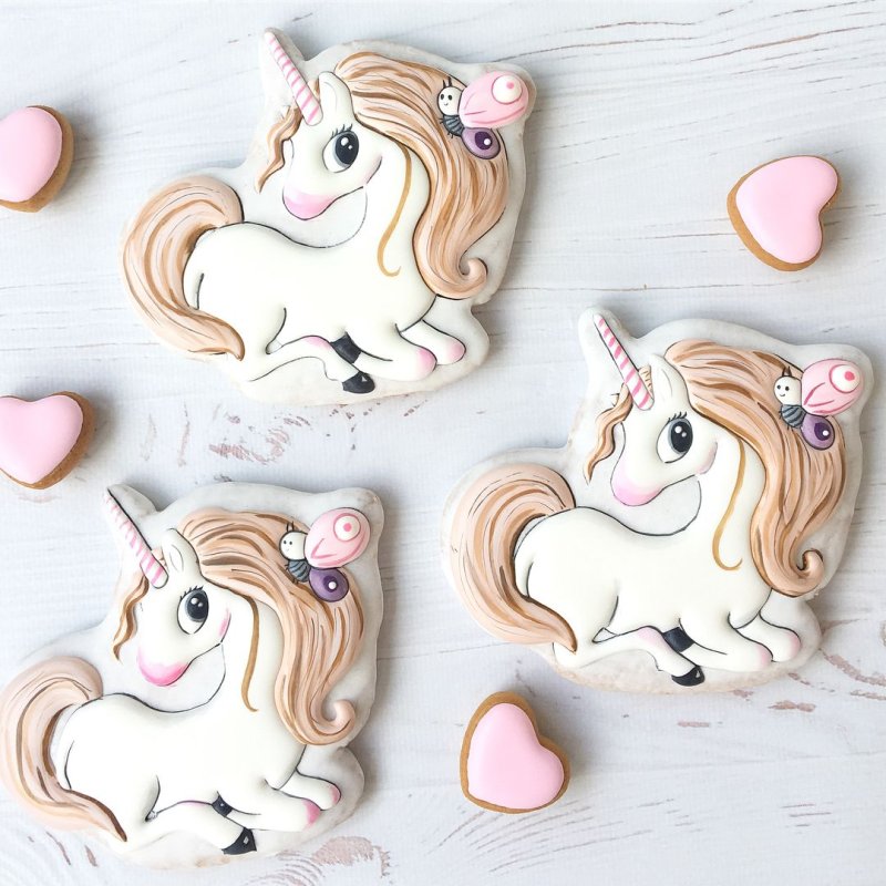 Единорожка трафарет для пряников