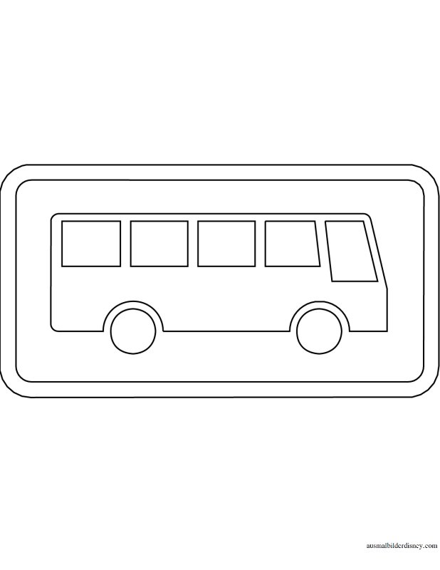 Автобус трафарет