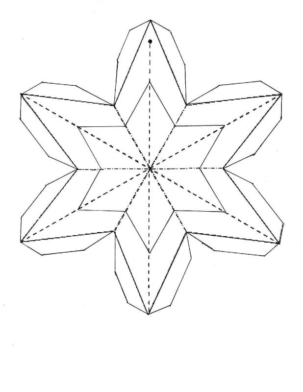 Рождественская звезда паперкрафт