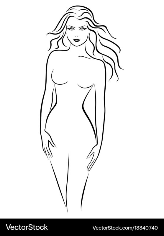 Фигура девушки рисунок