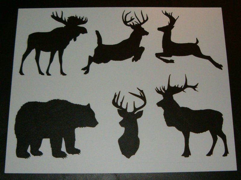 Трафареты диких животных