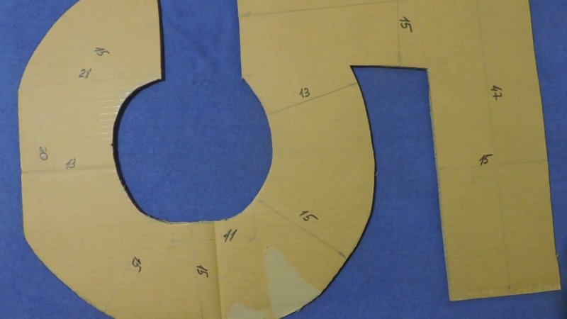 Цифра 5 из картона объемная