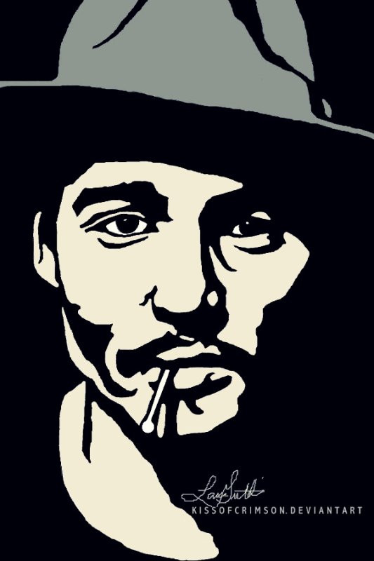 Джонни Депп силуэт