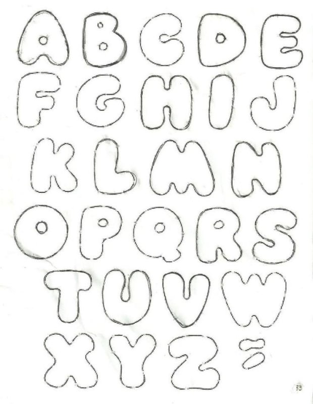 Буквы из фетра выкройки