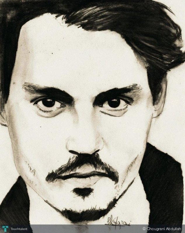 Джонни Депп рисунок