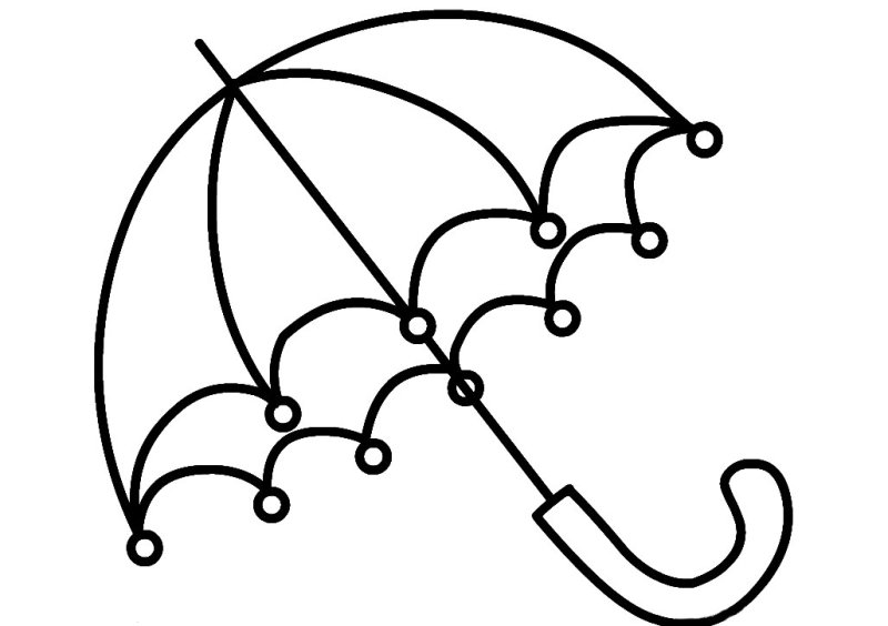 Зонт раскраска для детей