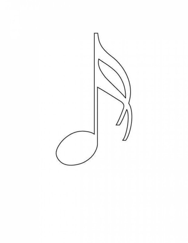Трафарет музыкальной Ноты