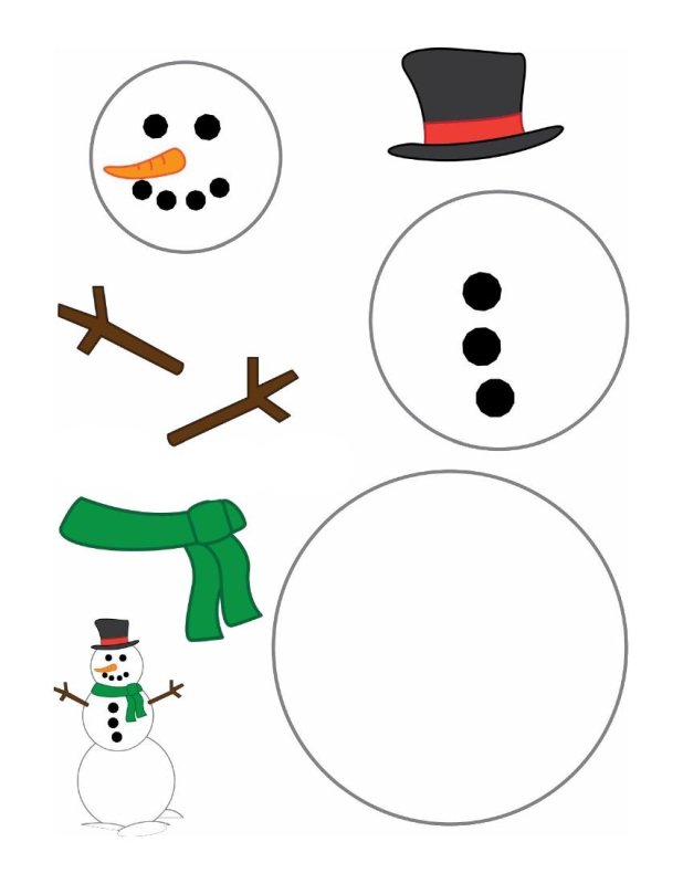 Части снеговика