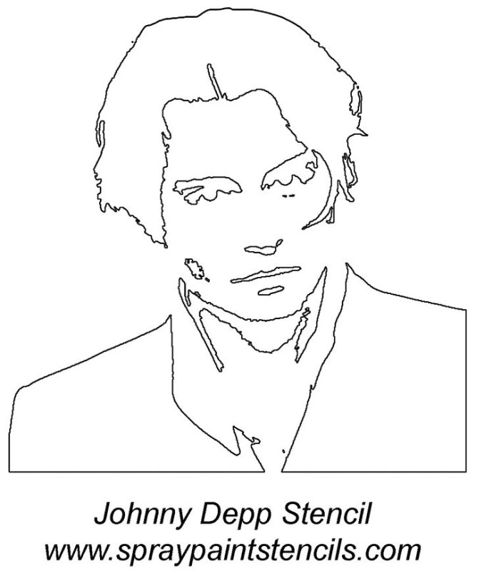 Джонни Депп трафарет
