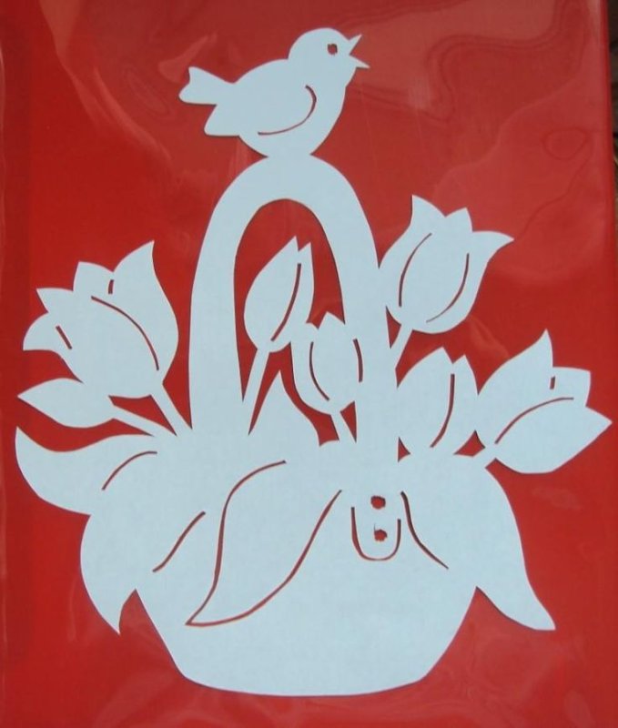 Украшения на окна из бумаги Весна