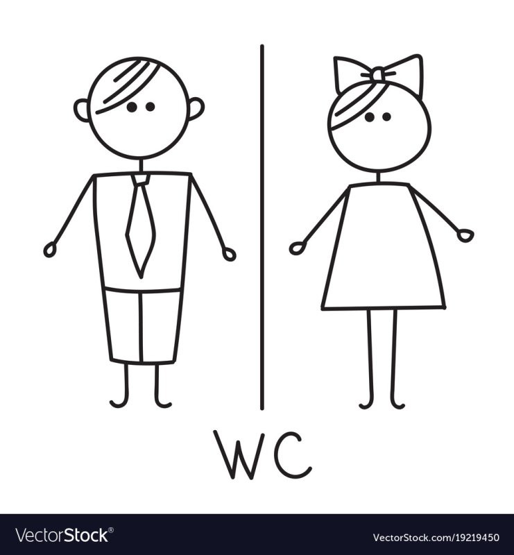Обозначение туалета мужского и женского