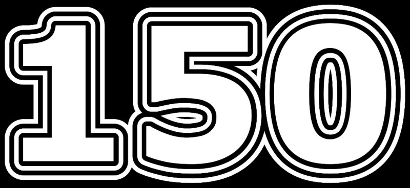 Цифра 50 трафарет