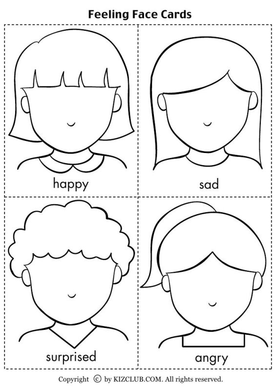 Лицо раскраска для детей