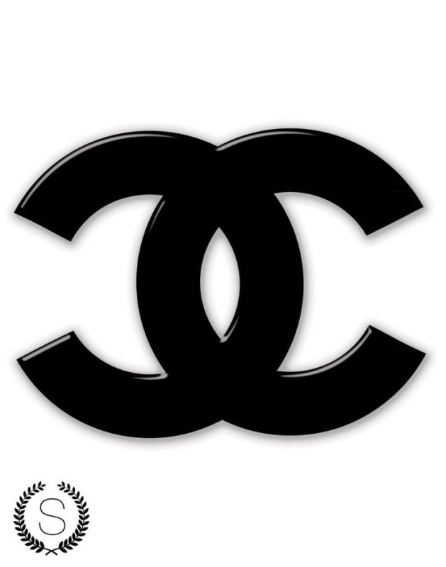 Логотип Шанель трафарет