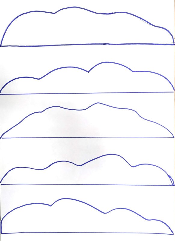 Сугробы шаблон