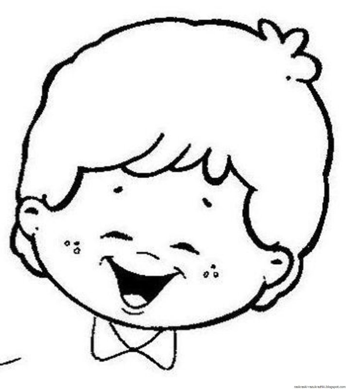 Лицо раскраска для детей