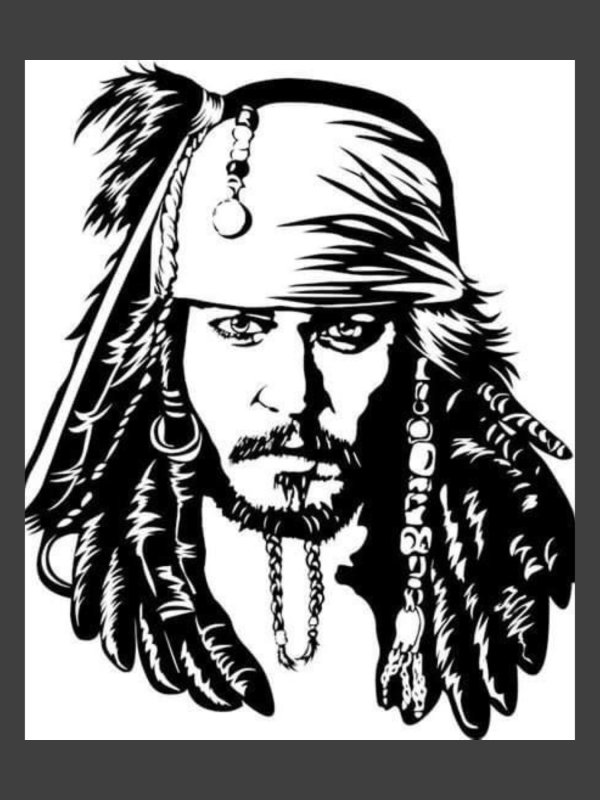 Пират Джек Воробей рисунок