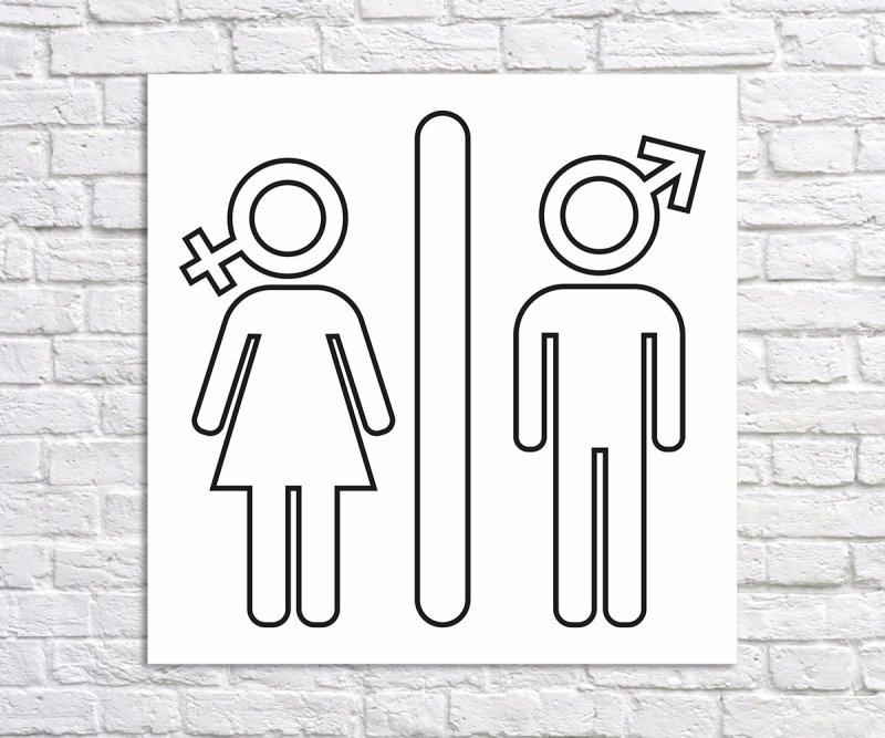 Вывеска туалет