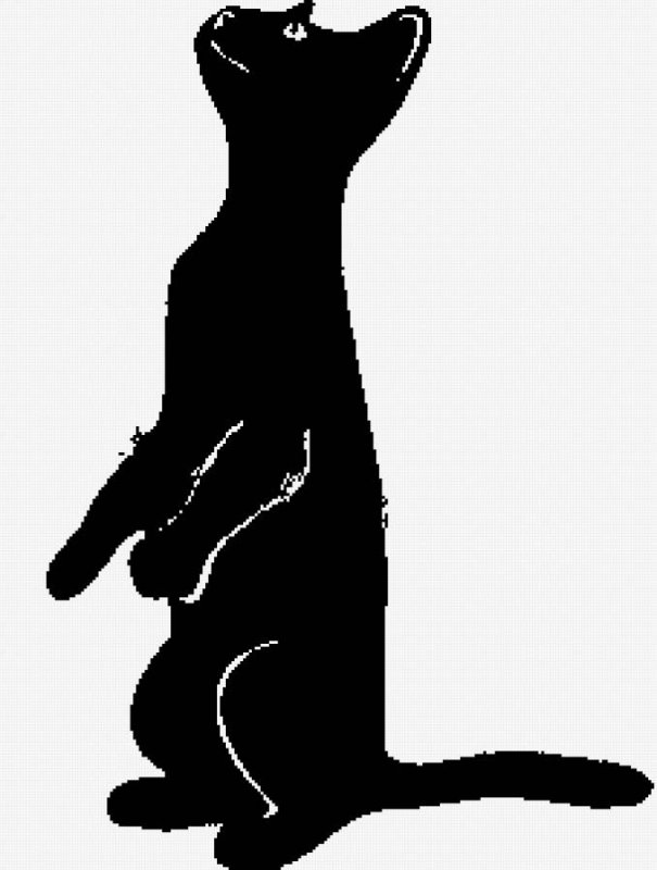 Силуэты кошек на стену