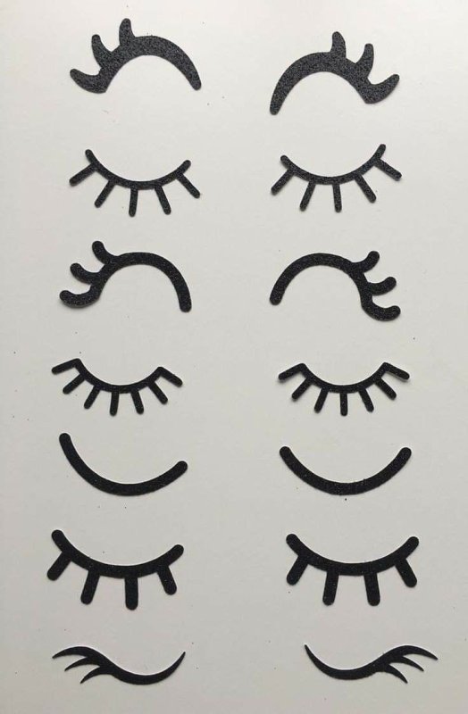 Реснички трафарет