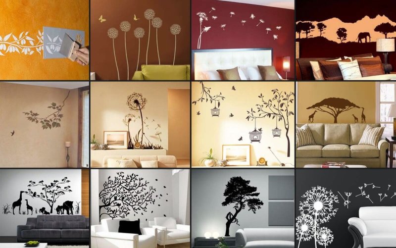 Трафареты для декора интерьера