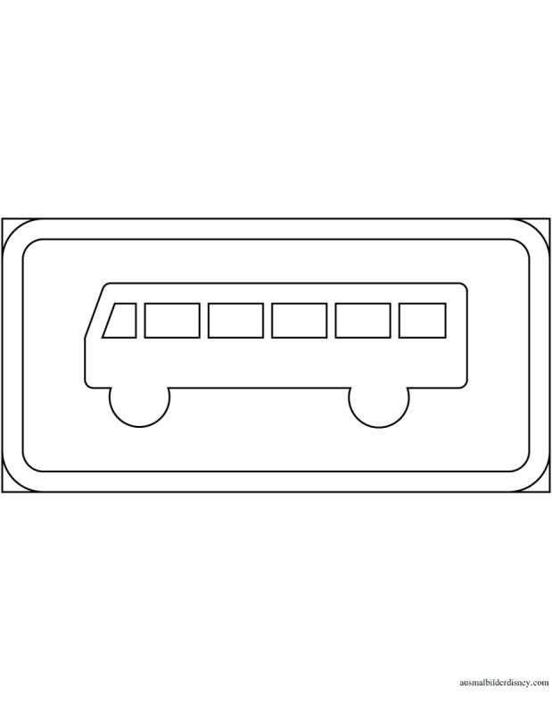 Дорожный знак автобусная остановка раскраска