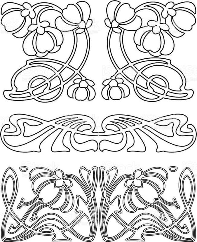 Растительный орнамент в стиле Модерн арт нуво