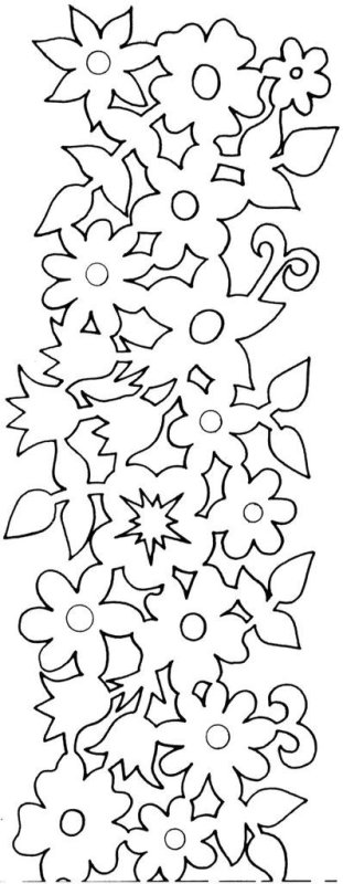 Трафареты на окна цветы для вырезания