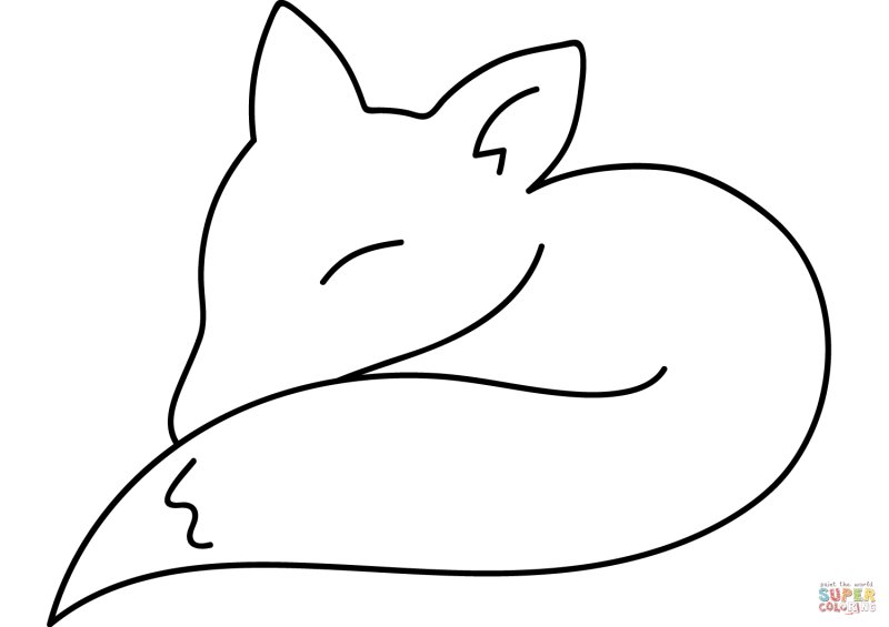 Раскраска лисы для детей