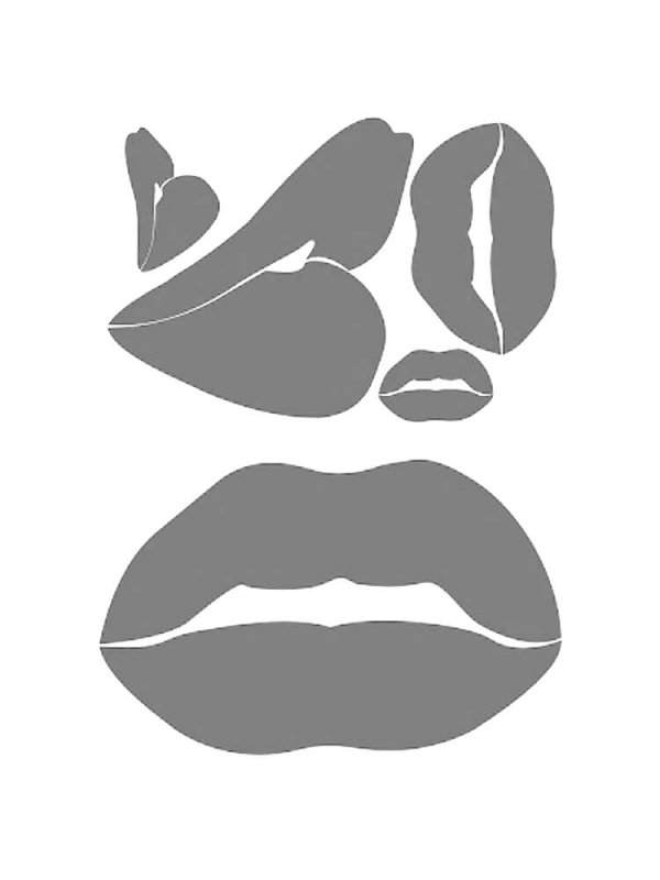 Трафарет губ для рисования