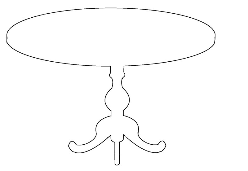 Вырезание круглого стола