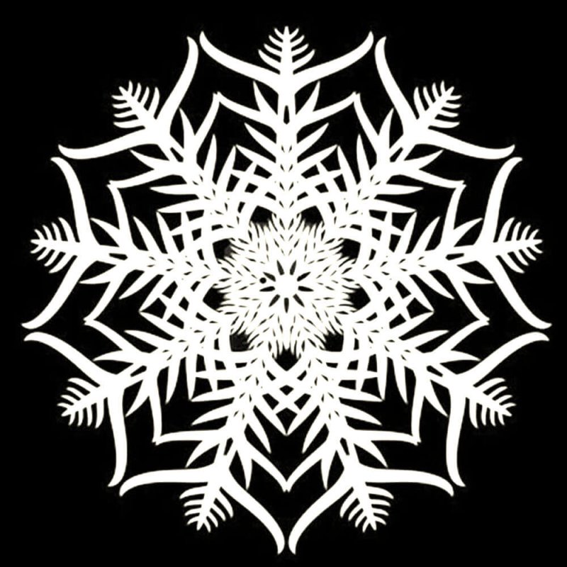 Красивые снежинки вытынанки на окна