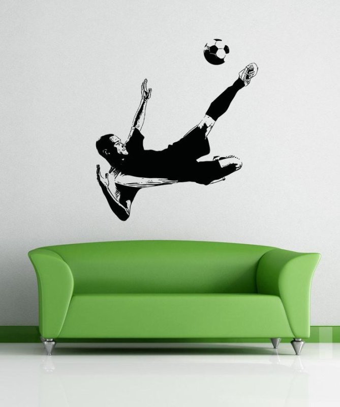 Наклейка на стену футболист