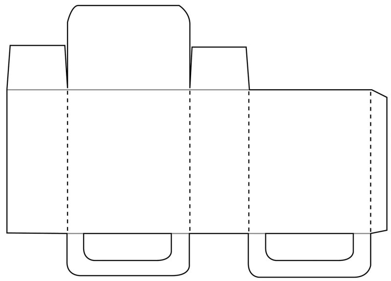 Упаковка пакет развертка