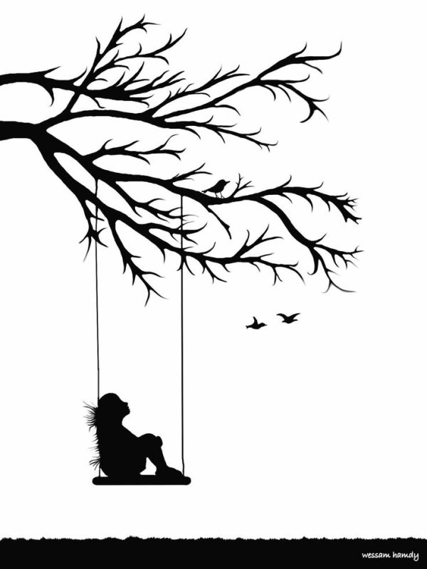 Силуэтные рисунки