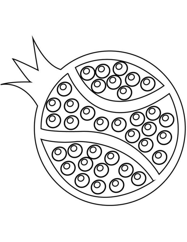 Трафарет гранат для броши