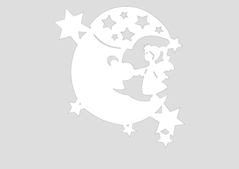 Вытынанки новогодние месяц